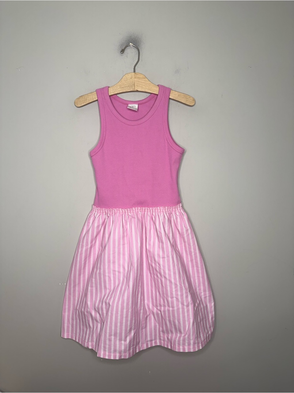 $24 ADD ON Zara Girls Midi Dress Pink stripe 9Y abercrombie Lola and the boys